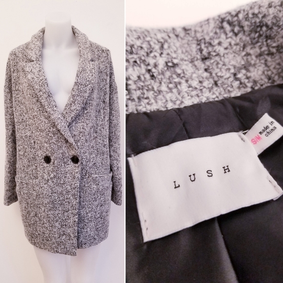 LUSH Women's Oversized Wool-Blend Jacket, S/M - Picture 2 of 4